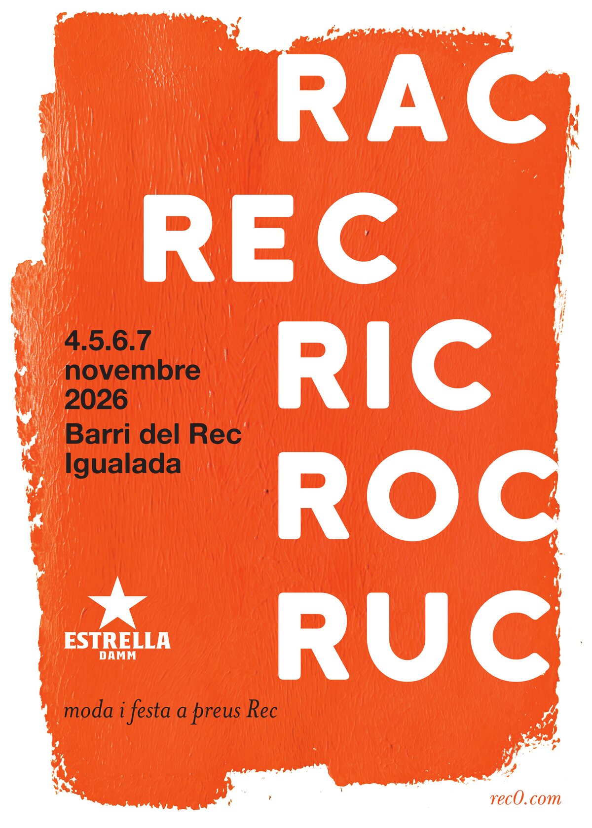 Rec.0 - 4, 5, 6 & 7 November 2026 - Barri del Rec, Igualada